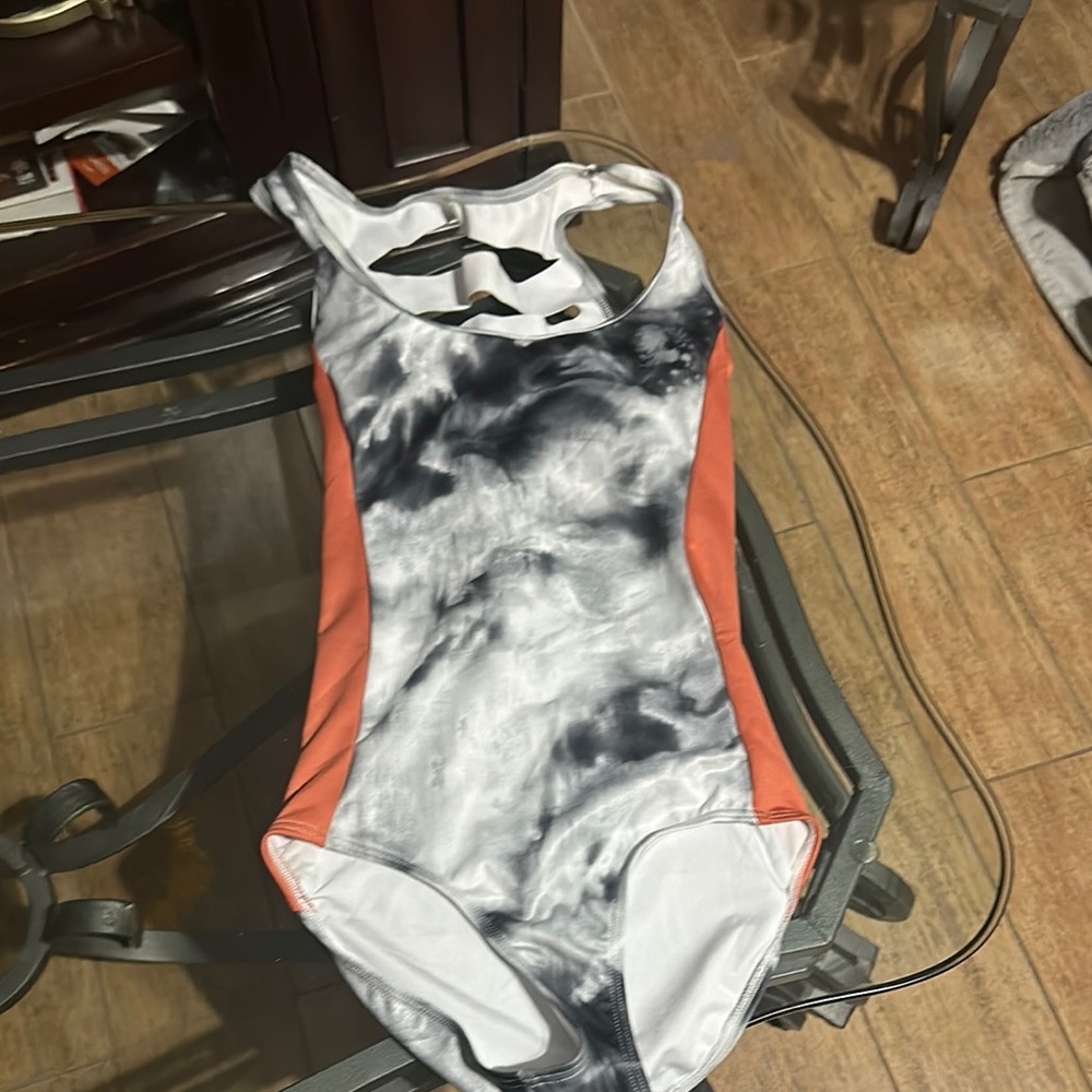 Stylish Black and Orange Women's leotard